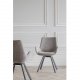 ROWICO Norwell drejestol, m. armln - beige stof og sort metal