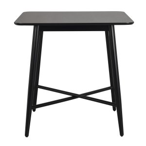 ROWICO Lotta barbord, kvadratisk - sort asketrsfiner og gummitr (90x90)