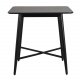 ROWICO Lotta Stehtisch, quadratisch - schwarzes Eschenfurnier und Gummibaumholz (90x90)
