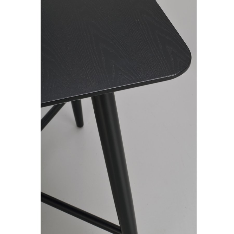 ROWICO Lotta Stehtisch, quadratisch - schwarzes Eschenfurnier und Gummibaumholz (90x90)