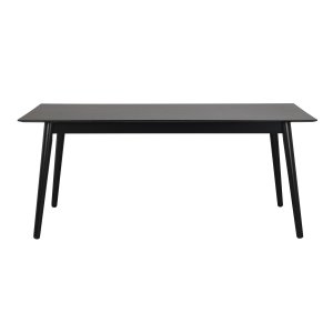 ROWICO Lotta spisebord - sort asketrsfiner og gummitr (180x90)