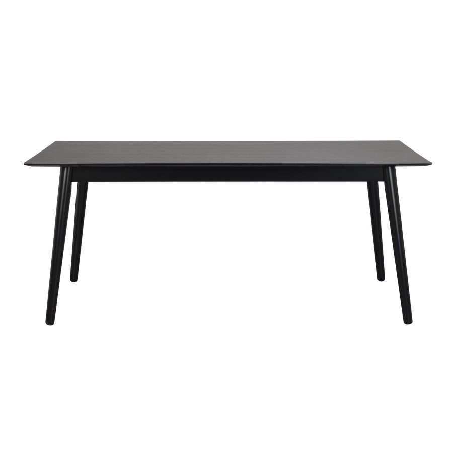 ROWICO Lotta spisebord - svart ask finer og gummitre (180x90)