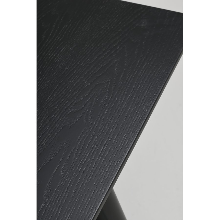 ROWICO Lotta spisebord - svart ask finer og gummitre (180x90)