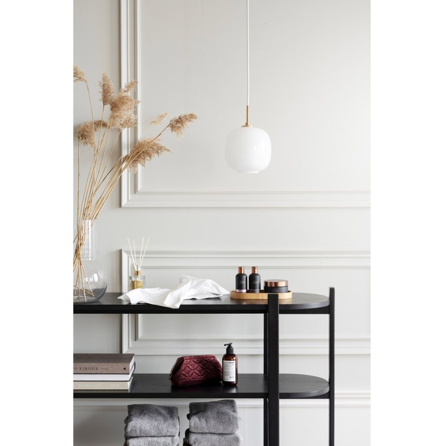 ROWICO Tolsona konsollbord, m. 2 hyller - svart eikefiner og eik (140x39)