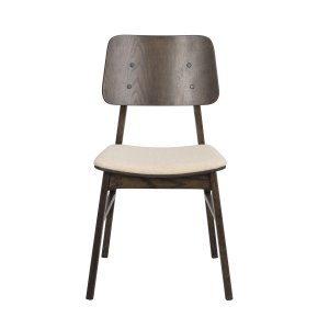 ROWICO Nagano spisebordsstol - beige stof og brun egefiner/egetr