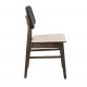 ROWICO Nagano spisebordsstol - beige stof og brun egefiner/egetr