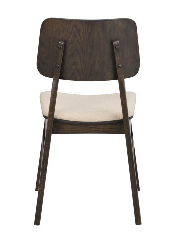 ROWICO Nagano spisebordsstol - beige stof og brun egefiner/egetr
