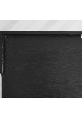 ROWICO Springdale skrivebord - svart ask finer og svart metall (140x55)