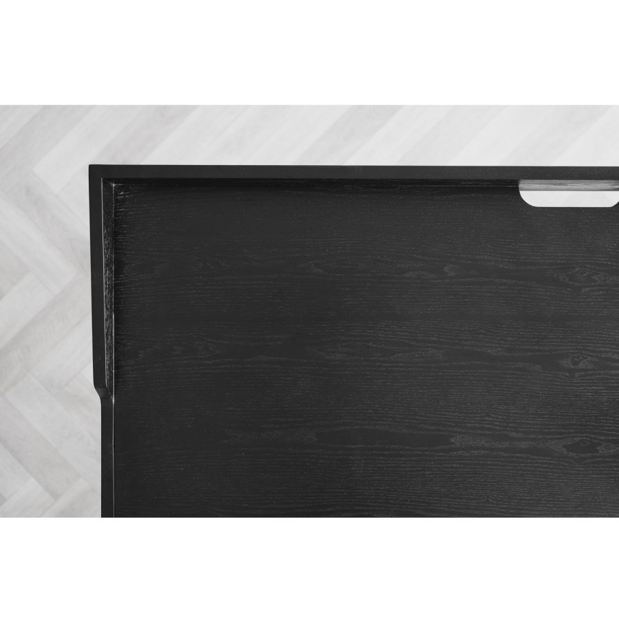 ROWICO Springdale skrivebord - svart ask finer og svart metall (140x55)