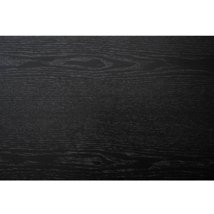 ROWICO Colton salongbord, ovalt - svart ask finer og svart metall (180x50)