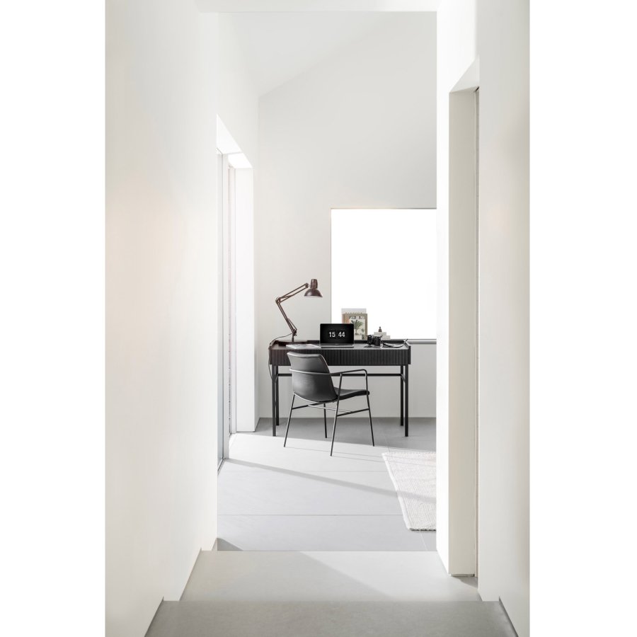 ROWICO Halifax skrivebord, m. 2 skuffer - svart eikefiner, eik og metall (120x61)