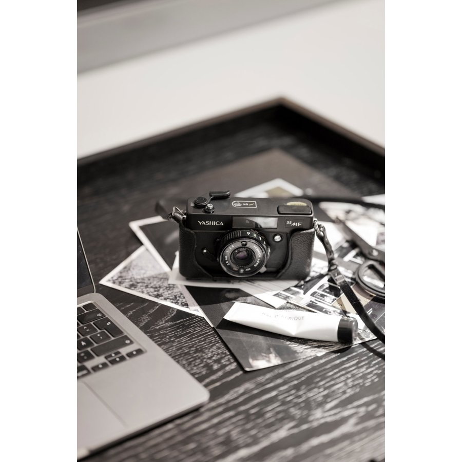 ROWICO Halifax skrivebord, m. 2 skuffer - svart eikefiner, eik og metall (120x61)