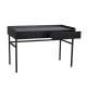 ROWICO Halifax skrivebord, m. 2 skuffer - svart eikefiner, eik og metall (120x61)