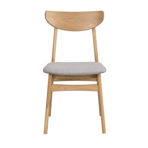 ROWICO Rodham spisebordsstol - lysegr polyester og natur egetr