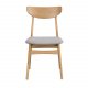 ROWICO Rodham spisebordsstol - lysegr polyester og natur egetr