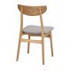ROWICO Rodham spisebordsstol - lysegr polyester og natur egetr