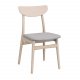 ROWICO Rodham spisebordsstol - lysegr polyester og hvidpigmenteret egetr