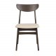 ROWICO Rodham spisebordsstol - beige stof og brun egetr