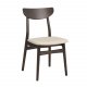 ROWICO Rodham spisebordsstol - beige stof og brun egetr