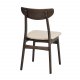 ROWICO Rodham spisebordsstol - beige stof og brun egetr
