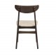 ROWICO Rodham spisebordsstol - beige stof og brun egetr