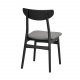 ROWICO Rodham spisebordsstol - mrkegr polyester og sort egetr