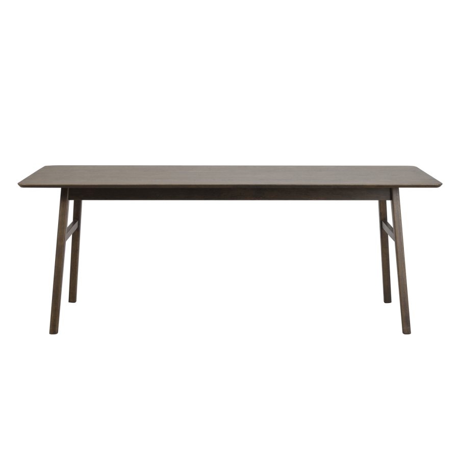 ROWICO Nagano spisebord, med uttrekk - brun eikefiner og eik (205x95)