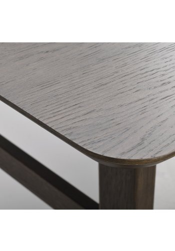 ROWICO Nagano spisebord, med uttrekk - brun eikefiner og eik (205x95)