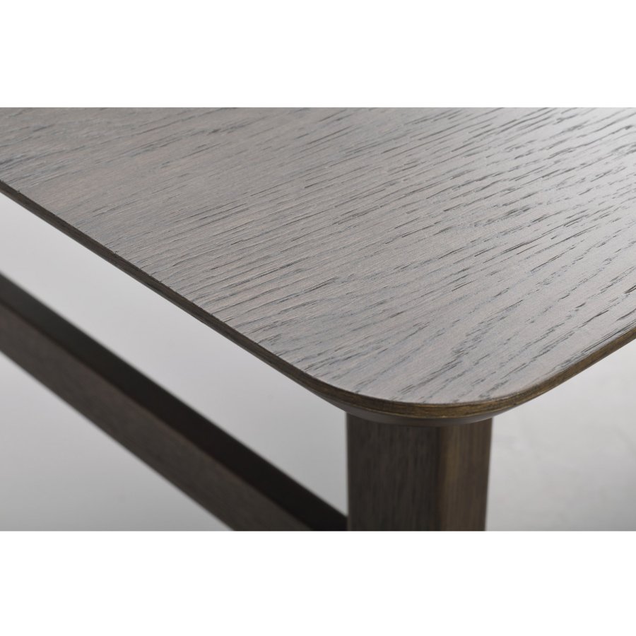 ROWICO Nagano spisebord, med uttrekk - brun eikefiner og eik (205x95)