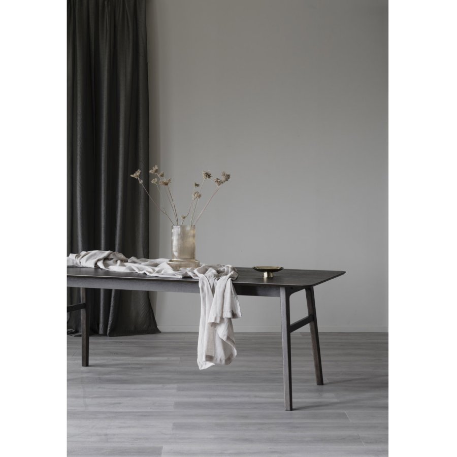 ROWICO Nagano spisebord, med uttrekk - brun eikefiner og eik (205x95)