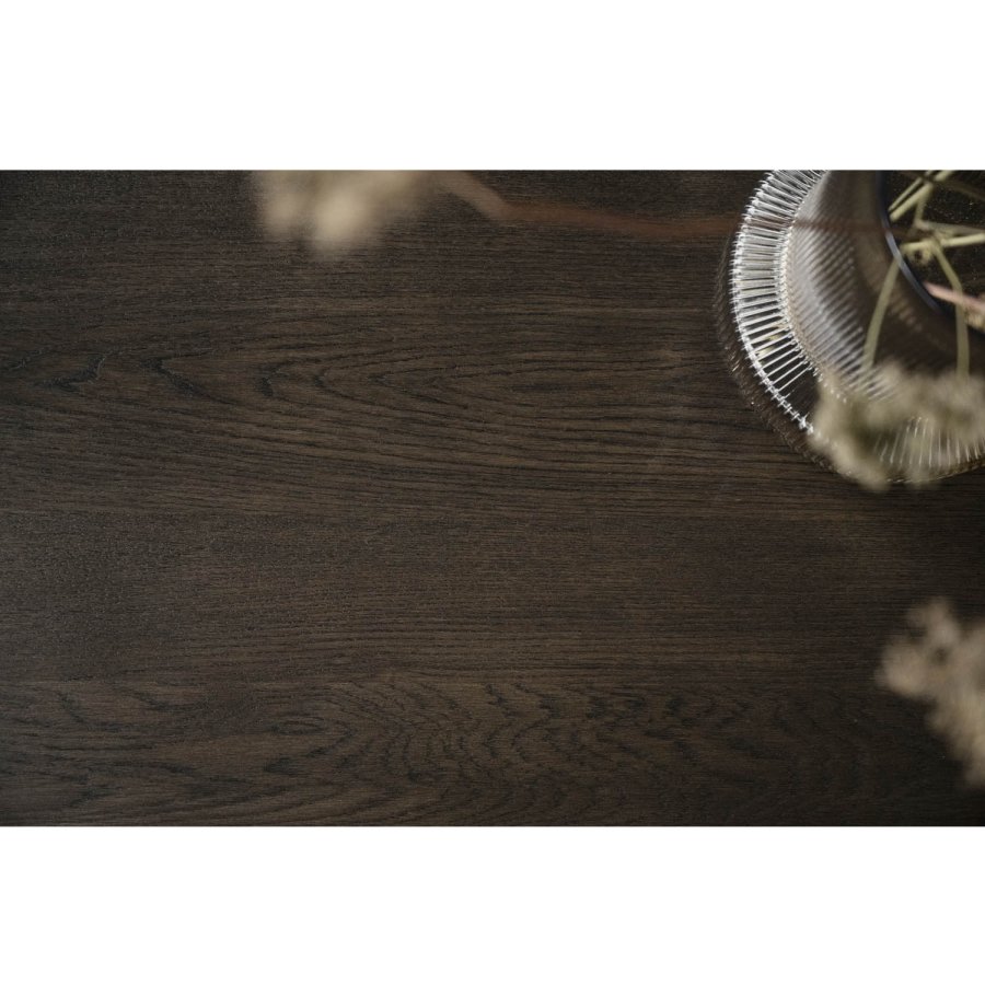 ROWICO Nagano spisebord, med uttrekk - brun eikefiner og eik (205x95)