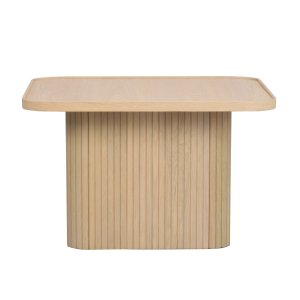 ROWICO Sullivan sofabord, kvadratisk - hvidpigmenteret egetrsfiner og egetr (60x60)