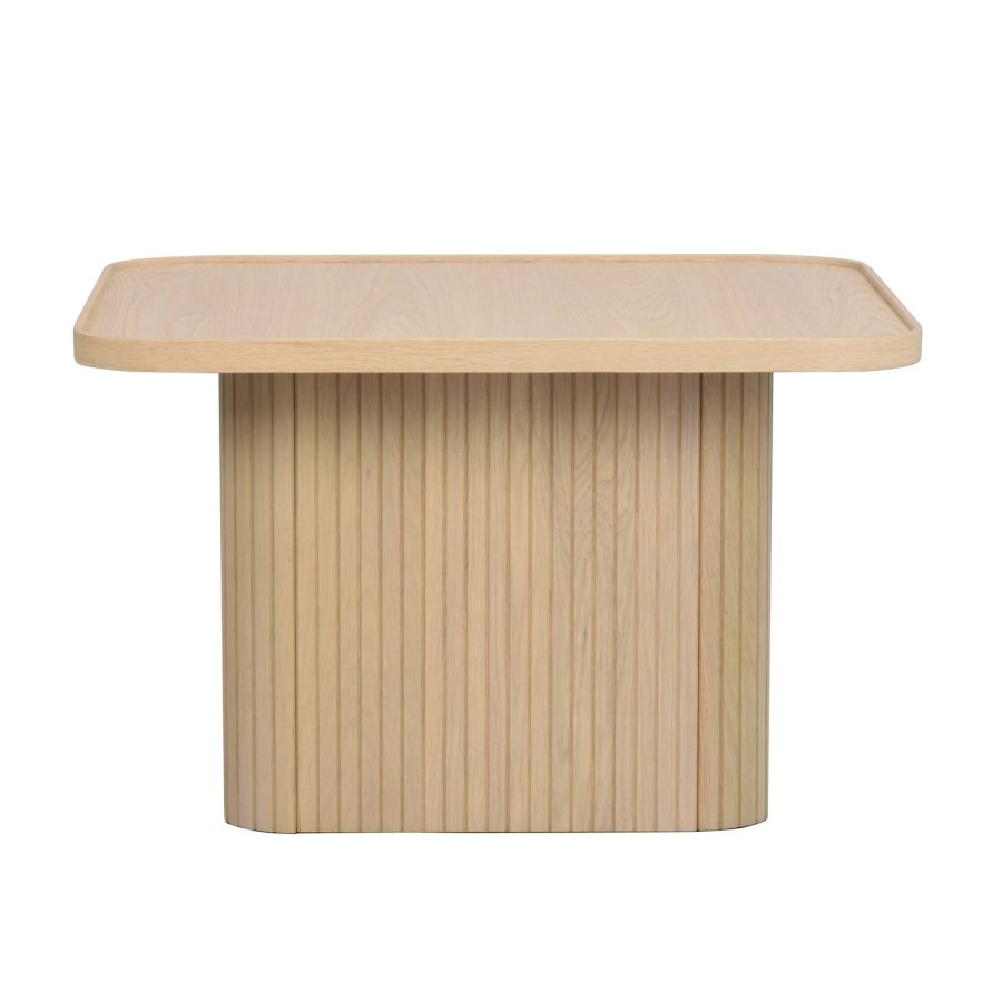 ROWICO Sullivan sofabord, kvadratisk - hvidpigmenteret egetrsfiner og egetr (60x60)