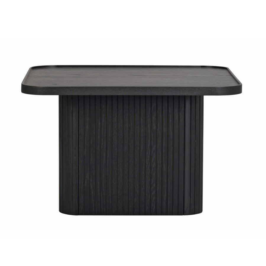 ROWICO Sullivan sofabord, kvadratisk - sort egetrsfiner og egetr (60x60)