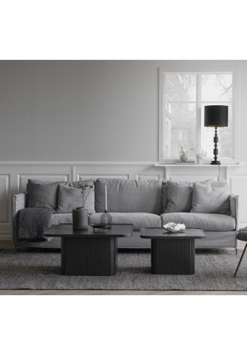 ROWICO Sullivan sofabord, kvadratisk - sort egetrsfiner og egetr (60x60)