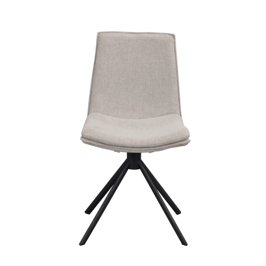 ROWICO Lowell spisebordsstol, med dreibar sokkel - gr polypropylen og sort metall