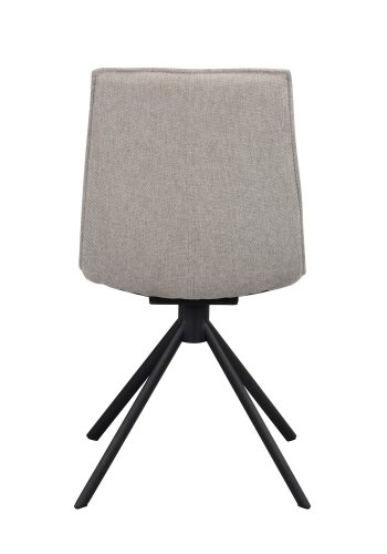 ROWICO Lowell spisebordsstol, med dreibar sokkel - gr polypropylen og sort metall