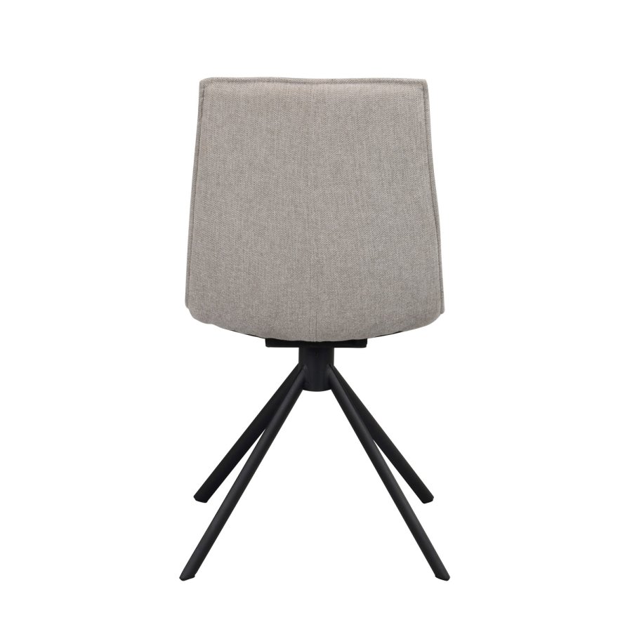 ROWICO Lowell spisebordsstol, med dreibar sokkel - gr polypropylen og sort metall