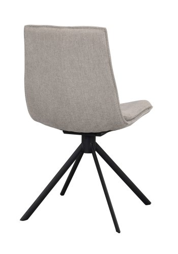 ROWICO Lowell spisebordsstol, med dreibar sokkel - gr polypropylen og sort metall