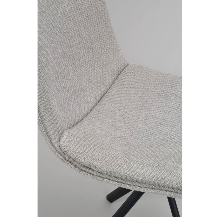 ROWICO Lowell spisebordsstol, med dreibar sokkel - gr polypropylen og sort metall