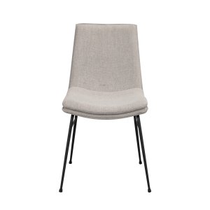 ROWICO Lowell spisebordsstol - gr polypropylen og sort metal