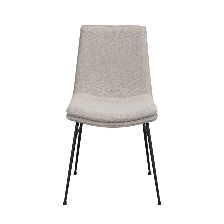 ROWICO Lowell spisebordsstol - gr polypropylen og sort metall