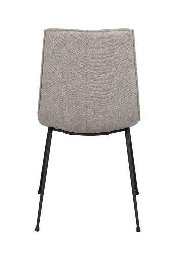 ROWICO Lowell spisebordsstol - gr polypropylen og sort metall