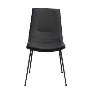 ROWICO Lowell spisebordsstol - sort lder og sort metal