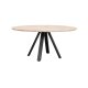 ROWICO Carradale spisebord, rund - hvidpigmenteret eg og sort metal (150)