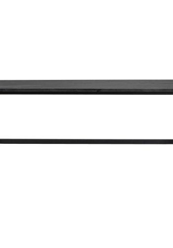 ROWICO Carradale spisebord, m. udtrk - sort ask og sort metal (220x100)