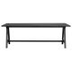ROWICO Carradale spisebord, m. udtrk - sort ask og sort metal (220x100)
