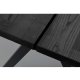 ROWICO Carradale spisebord, m. udtrk - sort ask og sort metal (220x100)