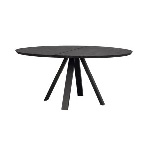 ROWICO Carradale Matbord, Runt - Svart Ask och Svart Metall ( 150 cm)