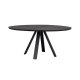 ROWICO Carradale spisebord, rund - sort ask og sort metal (150)